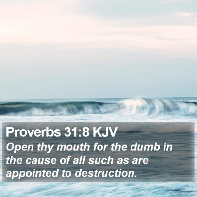 Proverbs 31:8 KJV Bible Verse Image