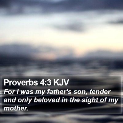Proverbs 4:3 KJV Bible Verse Image