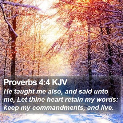 Proverbs 4:4 KJV Bible Verse Image