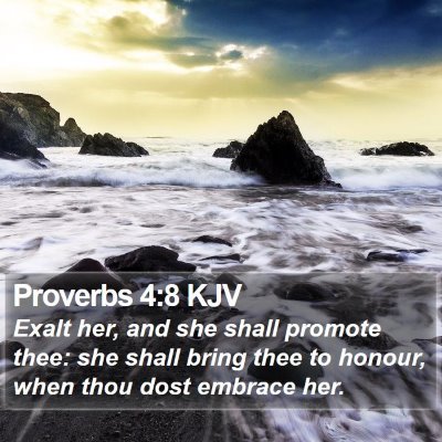 Proverbs 4:8 KJV Bible Verse Image