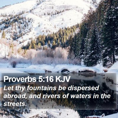 Proverbs 5:16 KJV Bible Verse Image