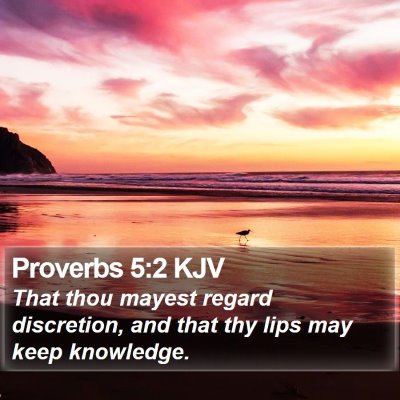 Proverbs 5:2 KJV Bible Verse Image