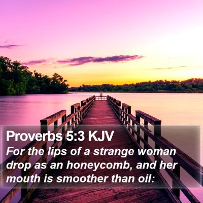 Proverbs 5:3 KJV Bible Verse Image
