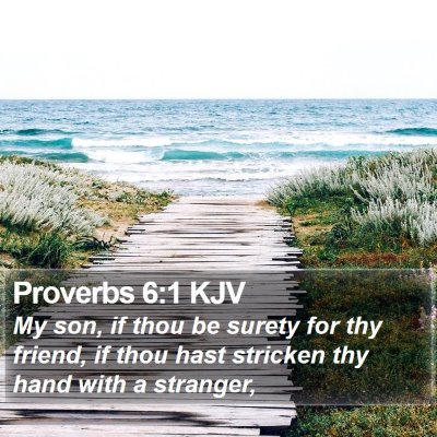 Proverbs 6:1 KJV Bible Verse Image