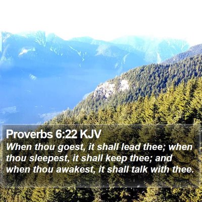 Proverbs 6:22 KJV Bible Verse Image