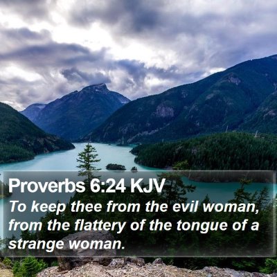 Proverbs 6:24 KJV Bible Verse Image