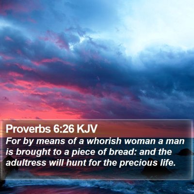 Proverbs 6:26 KJV Bible Verse Image