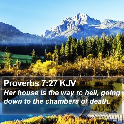 Proverbs 7:27 KJV Bible Verse Image