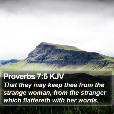 Proverbs 7:5 KJV Bible Verse Image