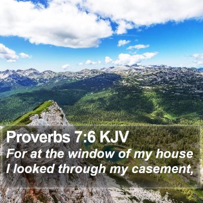 Proverbs 7:6 KJV Bible Verse Image