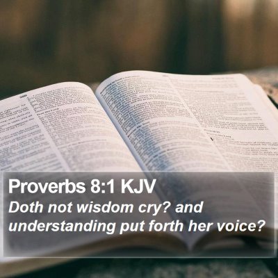 Proverbs 8:1 KJV Bible Verse Image