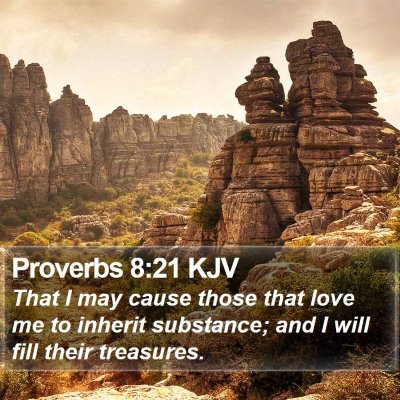 Proverbs 8:21 KJV Bible Verse Image