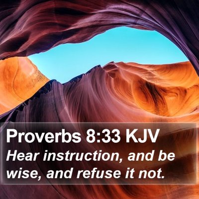 Proverbs 8:33 KJV Bible Verse Image