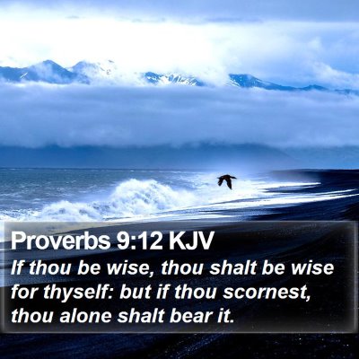 Proverbs 9:12 KJV Bible Verse Image