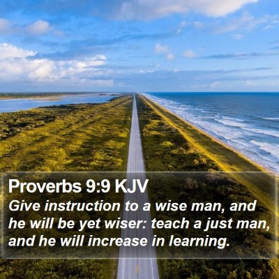 Proverbs 9:9 KJV Bible Verse Image