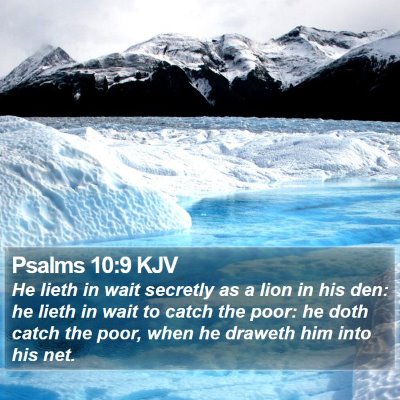 Psalms 10:9 KJV Bible Verse Image