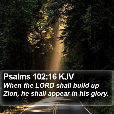 Psalms 102:16 KJV Bible Verse Image
