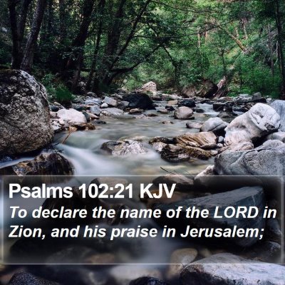 Psalms 102:21 KJV Bible Verse Image