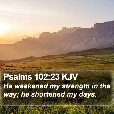Psalms 102:23 KJV Bible Verse Image