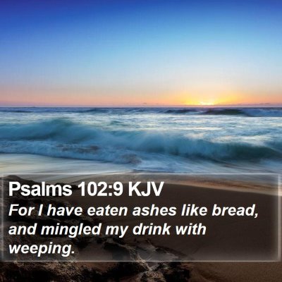 Psalms 102:9 KJV Bible Verse Image
