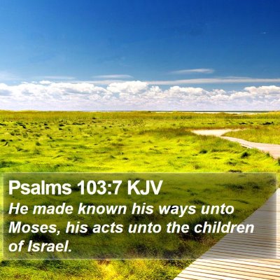 Psalms 103:7 KJV Bible Verse Image