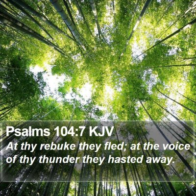 Psalms 104:7 KJV Bible Verse Image