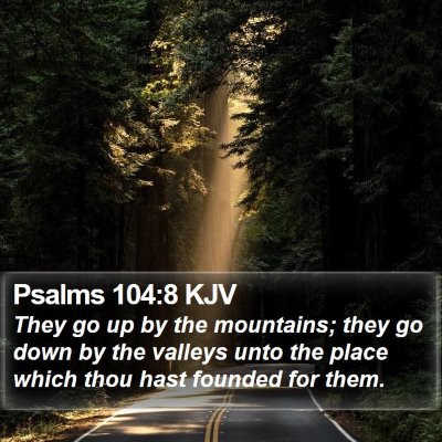 Psalms 104:8 KJV Bible Verse Image