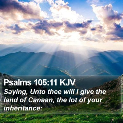 Psalms 105:11 KJV Bible Verse Image