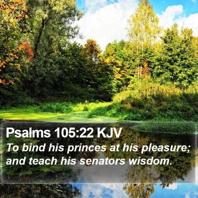 Psalms 105:22 KJV Bible Verse Image