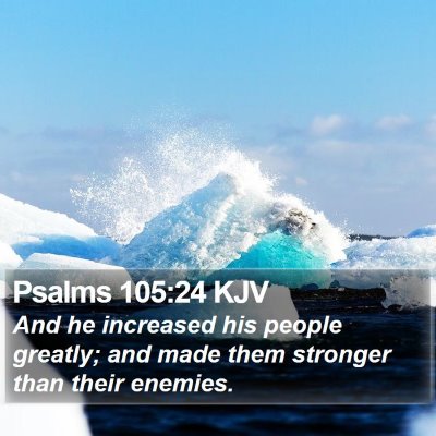 Psalms 105:24 KJV Bible Verse Image