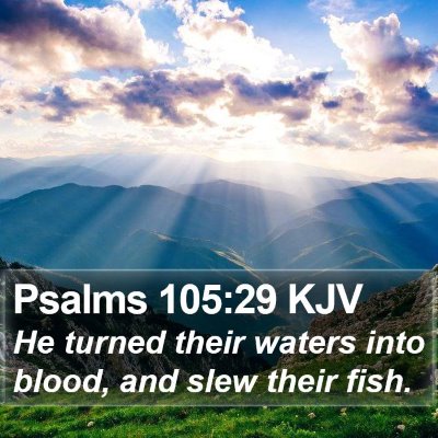 Psalms 105:29 KJV Bible Verse Image