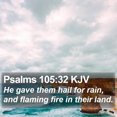 Psalms 105:32 KJV Bible Verse Image