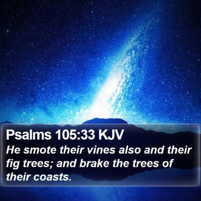 Psalms 105:33 KJV Bible Verse Image