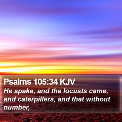 Psalms 105:34 KJV Bible Verse Image