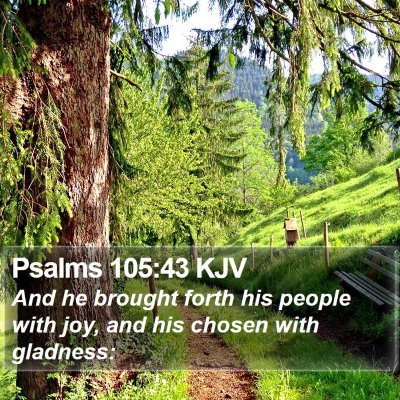 Psalms 105:43 KJV Bible Verse Image