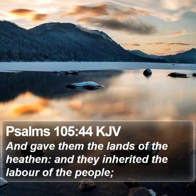 Psalms 105:44 KJV Bible Verse Image