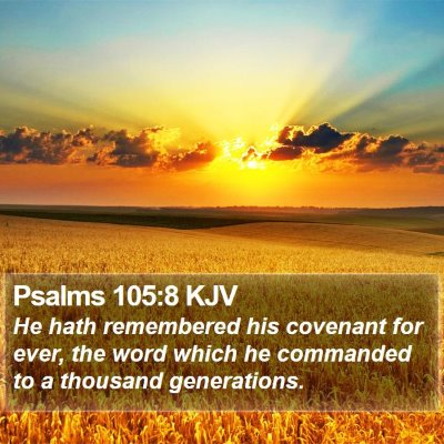 Psalms 105:8 KJV Bible Verse Image