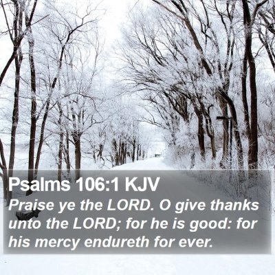 Psalms 106:1 KJV Bible Verse Image