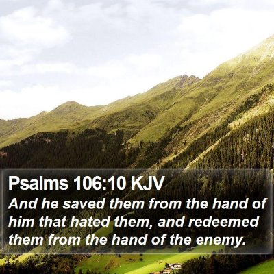 Psalms 106:10 KJV Bible Verse Image