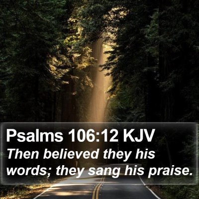 Psalms 106:12 KJV Bible Verse Image