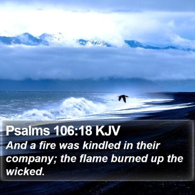 Psalms 106:18 KJV Bible Verse Image