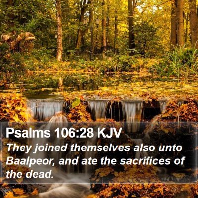 Psalms 106:28 KJV Bible Verse Image