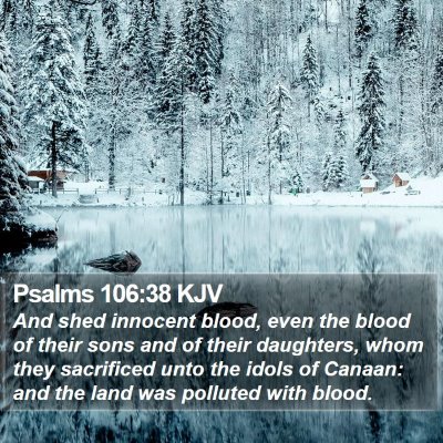 Psalms 106:38 KJV Bible Verse Image
