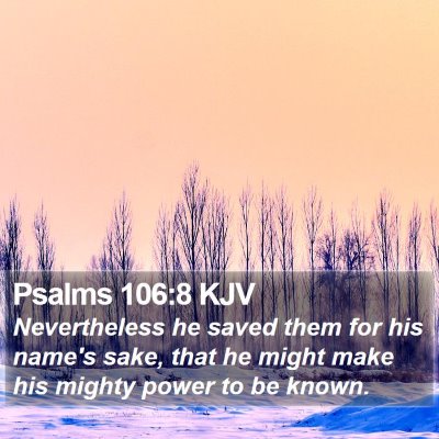 Psalms 106:8 KJV Bible Verse Image