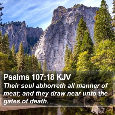 Psalms 107:18 KJV Bible Verse Image