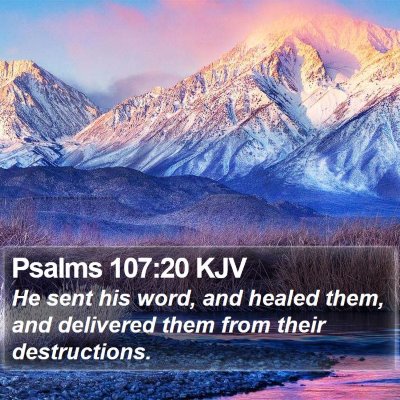 Psalms 107:20 KJV Bible Verse Image
