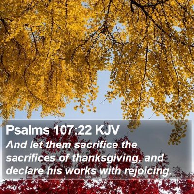 Psalms 107:22 KJV Bible Verse Image