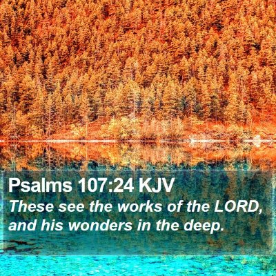 Psalms 107:24 KJV Bible Verse Image