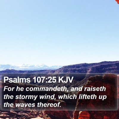 Psalms 107:25 KJV Bible Verse Image