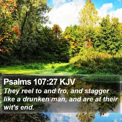 Psalms 107:27 KJV Bible Verse Image